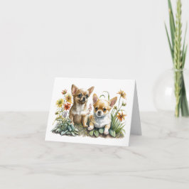 Chihuahua Welppies Blank Greeting Card Karte