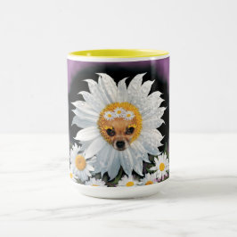 Chihuahua Welppy und Daisy Blume Tasse