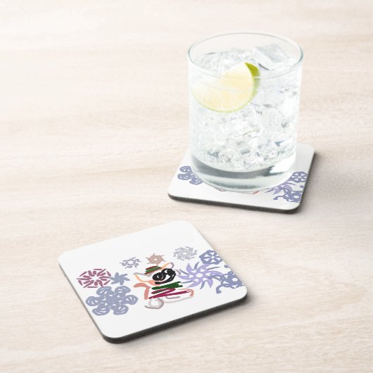  Chihuahua Winter  Getränkeuntersetzer (Rechte Seite)