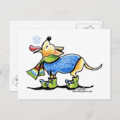 Chihuahua Winter Snowflake Postkarte (Vorne/Hinten)