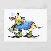 Chihuahua Winter Snowflake Postkarte (Vorderseite)