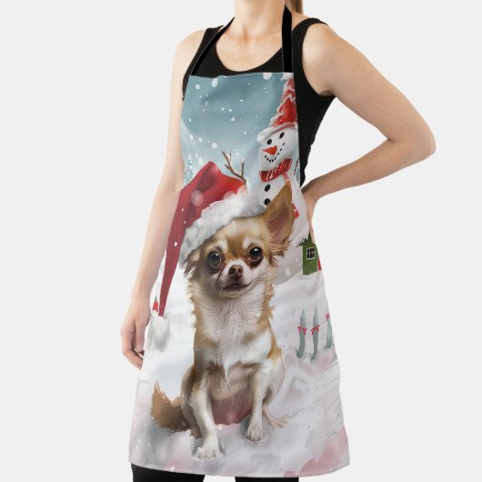 Chihuahua Winter Wonderland Weihnachtsfreude Schürze (InSitu)