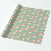 Chihuahua-Wintermuster Geschenkpapier (Ungerollt)