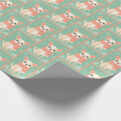 Chihuahua-Wintermuster Geschenkpapier (Ecke)
