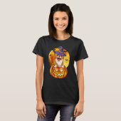 Chihuahua Witch Pumpkin Halloween Dog T-Shirt (Vorne ganz)