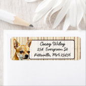 Chihuahua Wood Background Rücksendeadresse Label (Insitu)