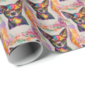 Chihuahua Wrapping Paper Geschenkpapier (Rolleneckpunkt)