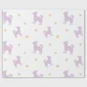 Chihuahua Wrapping Paper - Minimal Lavender Gift Geschenkpapier (Flach)