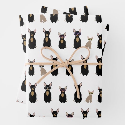 Chihuahua Wrapping Paper Sheets Geschenkpapier Set (Beispiel)