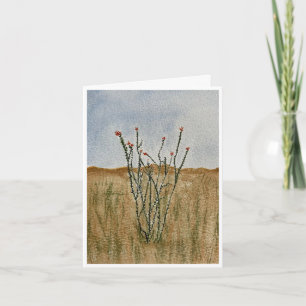 Chihuahua-Wüsten-Ocotillo-Grußkarte Karte