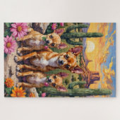 Chihuahua-Wüstenblüten-Kunst Puzzle (Horizontal)