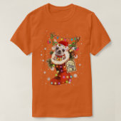 Chihuahua Xmas Weihnachtssock Winterschnee T-Shirt (Design vorne)