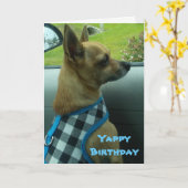 Chihuahua Yappy Birthday Card Karte (Gelbe Blume)
