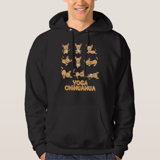 Chihuahua Yoga Chihuahua Yoga Pose Meditation Hoodie (Vorderseite)
