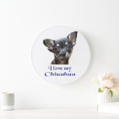 Chihuahuageschenke Große Wanduhr (Zuhause)