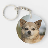 ChihuahuaHeadshot Schlüsselanhänger (Vorderseite)
