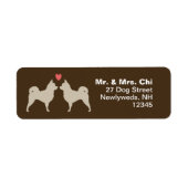 Chihuahuahuas lang mit Herz-Rücksendeadresse (Vorne)