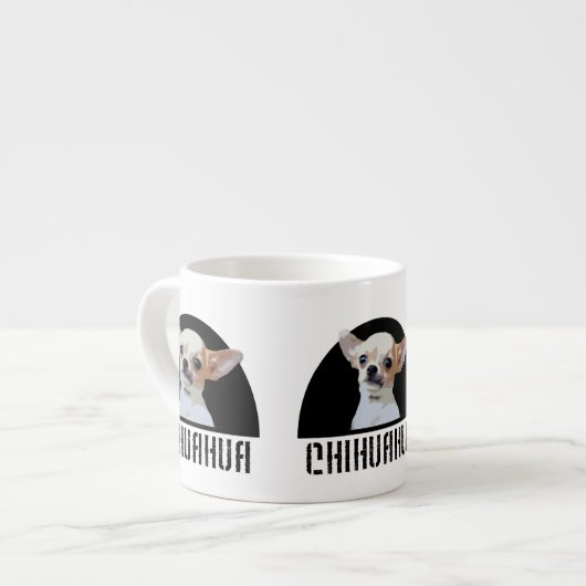 Chihuahuahund Espressotasse (Vorderseite Links)