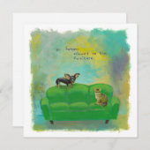 Chihuahuahund und -katze auf einladung (Vorne/Hinten)