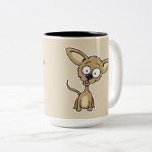 ChihuahuahundeCartoon durch tezatoons Zweifarbige Tasse (VorderseiteRechts)