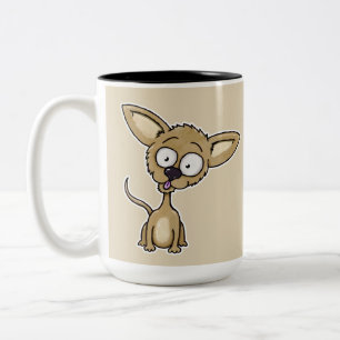 ChihuahuahundeCartoon durch tezatoons Zweifarbige Tasse