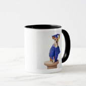Chihuahuahundetragende Abschlussuniform, Studio Tasse (VorderseiteRechts)