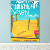 Chihuahuan Wüste USA Mexiko Reiseplakat Leinwanddruck (Insitu (Holzboden))