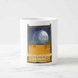 Chihuahuan-Wüsten-Cartoon-Reiseposter Jumbo-Tasse