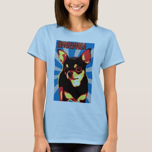 Chihuahuarevolution - blauer T - Shirt (Vorderseite)