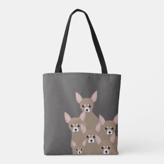 Chihuahuas Allover Tasche (Rückseite)