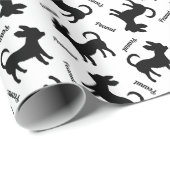 Chihuahuas benutzerdefiniertes Muster für Welpenna Geschenkpapier (Rolleneckpunkt)