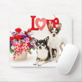 Chihuahuas, Blume und Liebe Mousepad (Mit Mouse)