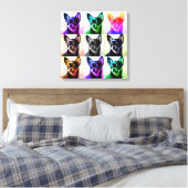 Chihuahuas endlose Liebe, gesteppte Canvas Print Leinwanddruck (Insitu (Schlafzimmer))