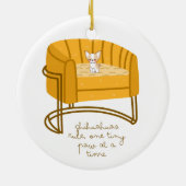 Chihuahuas-Herrschaftsgeschenk Keramik Ornament (Hinten)