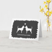 Chihuahuas Hochzeiten Herzlichen Glückwunsch Karte (Gelbe Blume)