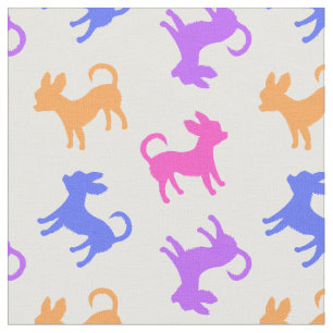 Chihuahuas in Hübschen Pastellfarben Stoff