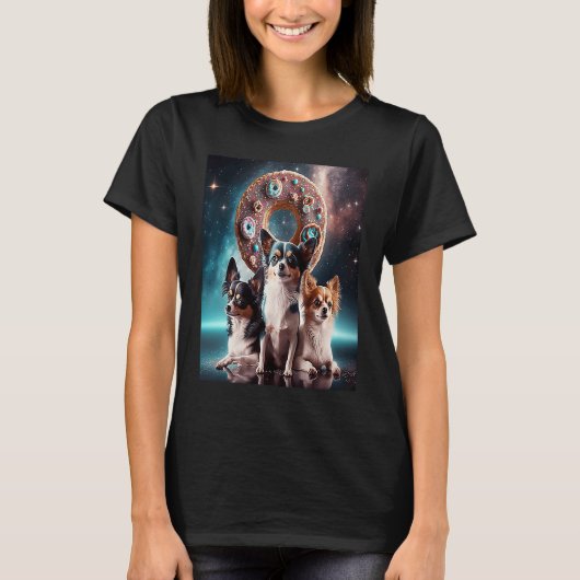 Chihuahuas In Space Donuts Chihuahuas Boys Girls W T-Shirt (Vorderseite)
