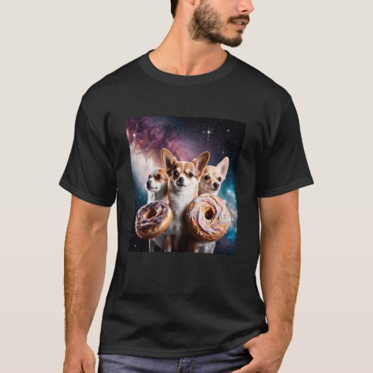 Chihuahuas In Space Donuts Chihuahuas Boys Girls W T-Shirt (Vorderseite)