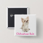 Chihuahuas Regel Button Pin (Vorne & Hinten)