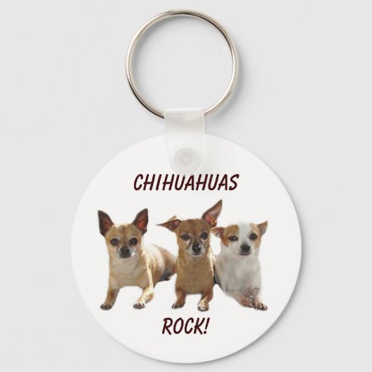Chihuahuas Rock Schlüsselanhänger (Vorderseite)