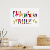 Chihuahuas Rule Poster (Küche)