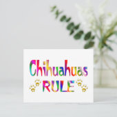 Chihuahuas Rule Postkarte (Stehend Vorderseite)