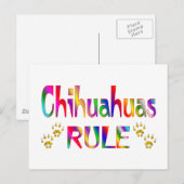 Chihuahuas Rule Postkarte (Vorne/Hinten)