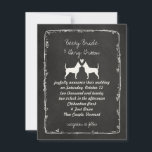 Chihuahuas Silhouetten Hochzeit Einladung<br><div class="desc"></div>