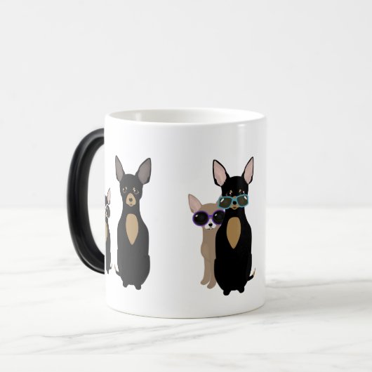Chihuahuas-Tasse Verwandlungstasse (Vorderseite Links)
