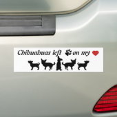 Chihuahuas verlassen Paw druckt mein Dog-Zitat zum Autoaufkleber (Auf Auto)