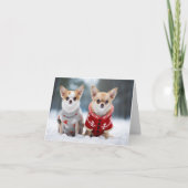 Chihuahuas Weihnachtskarte Karte (Vorderseite)