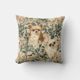 Chihuahuas William Morris-Stil, blühend Kissen