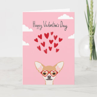 Chihuahuavalentines-Liebe-Karte - niedlicher Hund Feiertagskarte