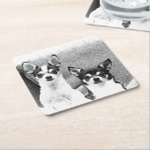 Chihuahuuas Rechteckiger Pappuntersetzer (angewinkelt)